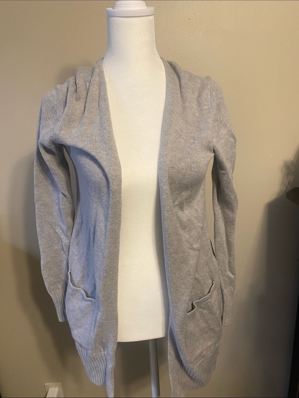 Old Navy Light Gray Open-Front Women's Cardigan